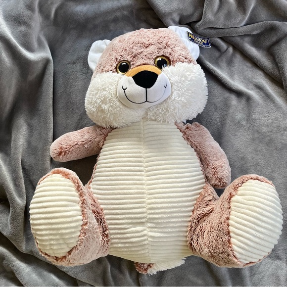 Kellytoy original 20” pink white fox plush glitter eyes 2017 - Picture 5 of 5